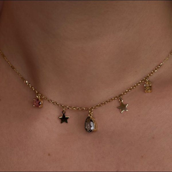Κολιέ με charms από Ασήμι 925 Επιχρυσωμένο