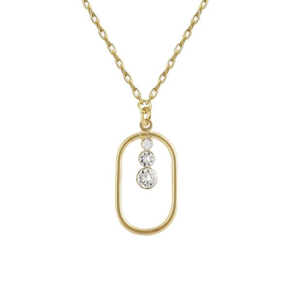 Κολιέ από Ασήμι 925 επιχρυσωμένο Victoria Cruz με swarovski πέτρες