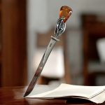 Χαρτοκόπτης Amber Elegance με φυσική πέτρα κεχριμπάρι